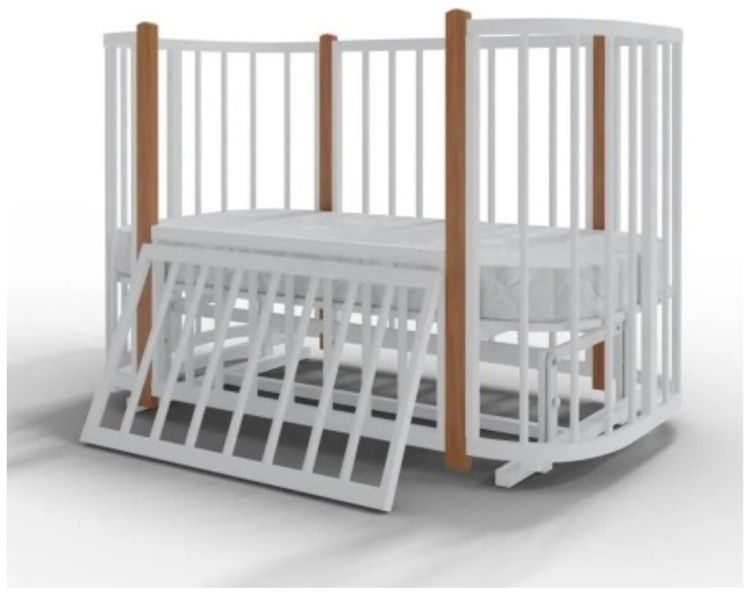 Кроватка  детская трансформер овальная