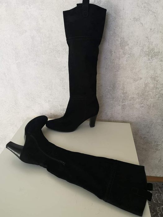 Италиански ботуши от естествен велур