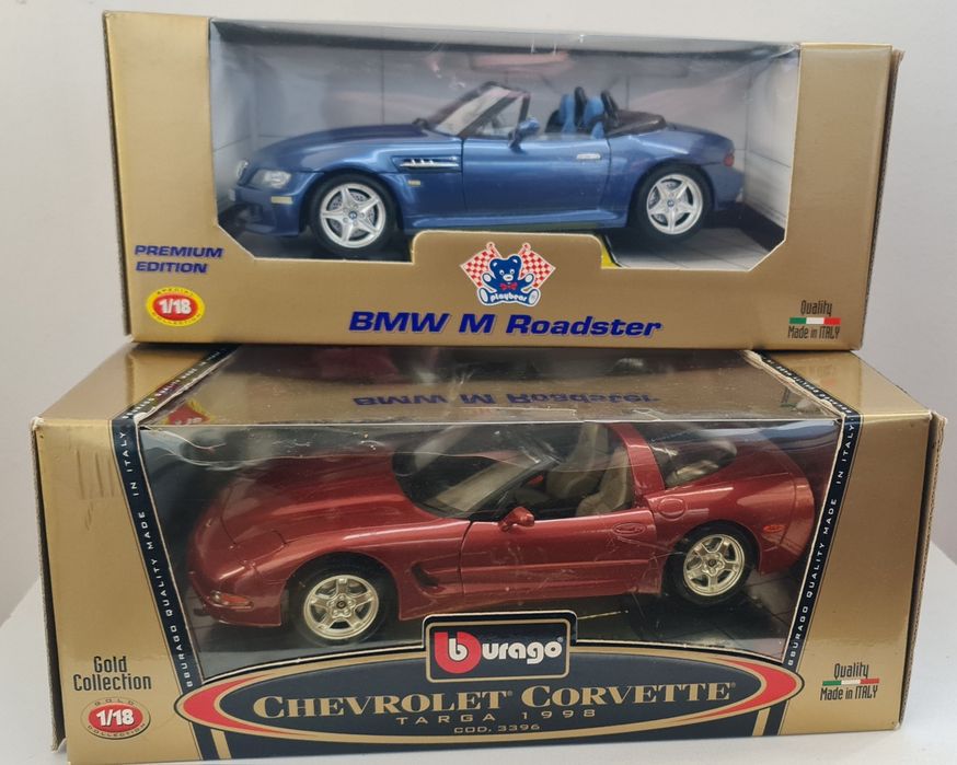 BMW M Roadster CHEVROLET CORVETTE Targa Bburago  1.18