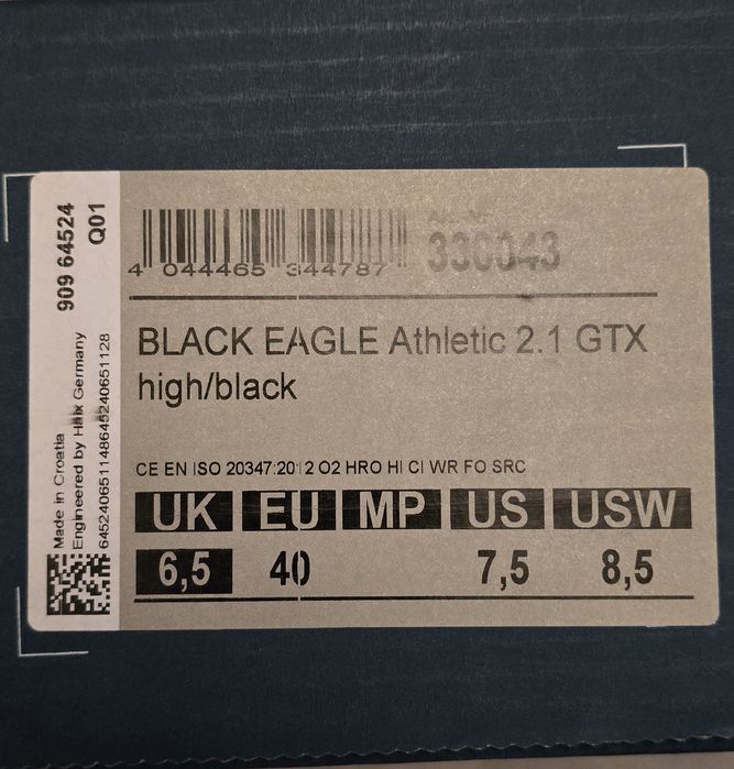 Обувки Кубинки Haix Black Eagle Athletic 2.1 GTX   размер 40