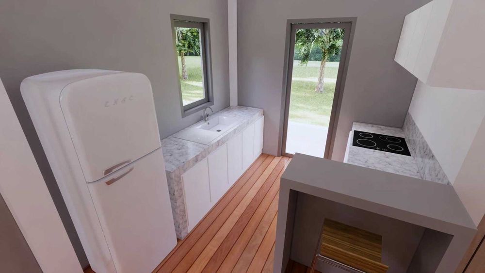 НА ИЗПЛАЩАНЕ - Двуетажна сглобяема къща с 4 спални, 160 кв. м