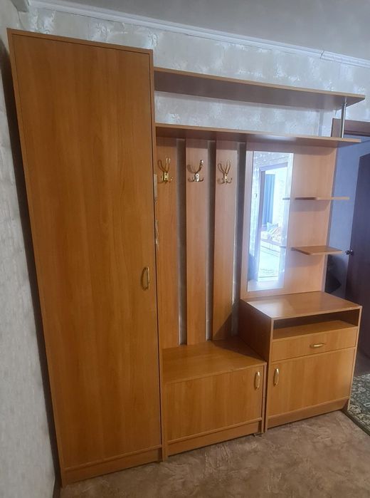 «Вместительная прихожая с зеркалом».