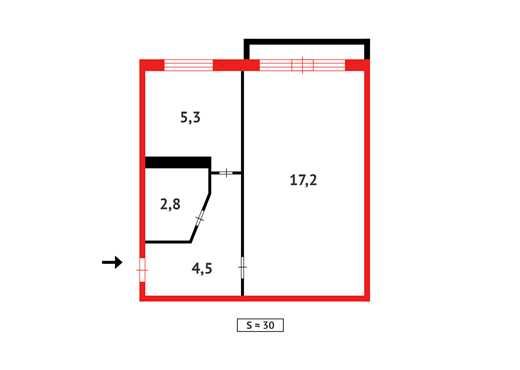 1-комнатная возле Ес-Даулет][