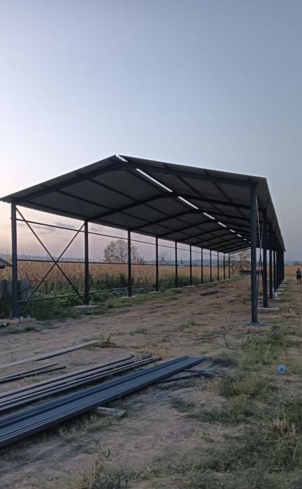 Structura metalica 12x25 din profile cu teava pe acoperi la pret redus