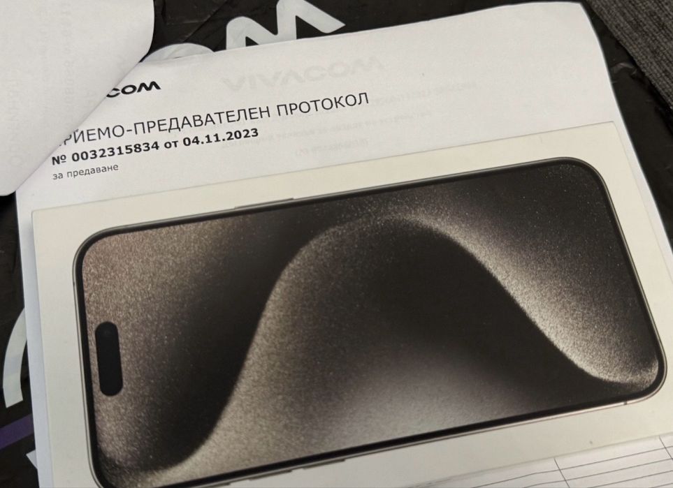 КАТО НОВ 256GB iPhone 15 Pro Max Vivacom Гаранция 2025 Natural