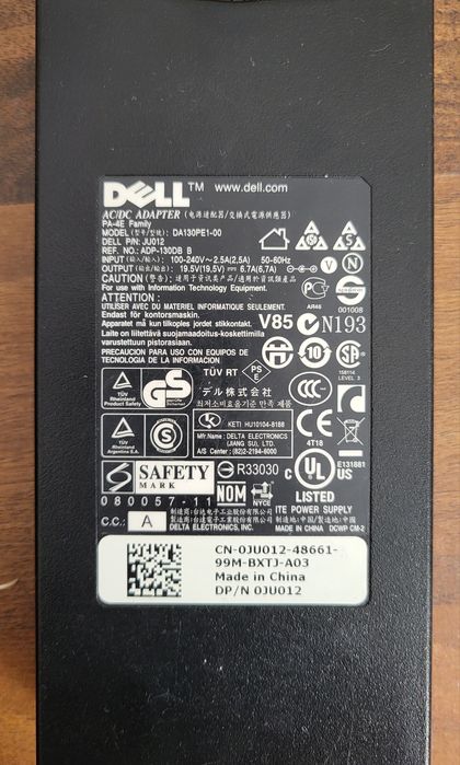 Alimentator Dell original 130W 19.5V 6.7A (model DA130PE1-00)