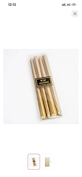 Свечи золотистые 2шт