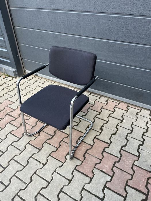 Scaun vizitator / birou, cadru metalic cromat