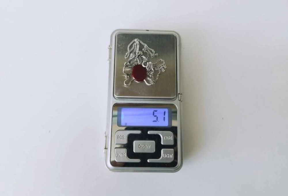 Vechi lant argint 835 cu pandantiv piatra carnelian argint 875