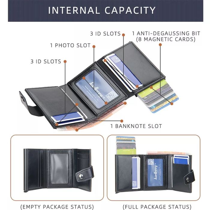 Baellerry Мъжки RFID портфейл със защита за безконтактни карти