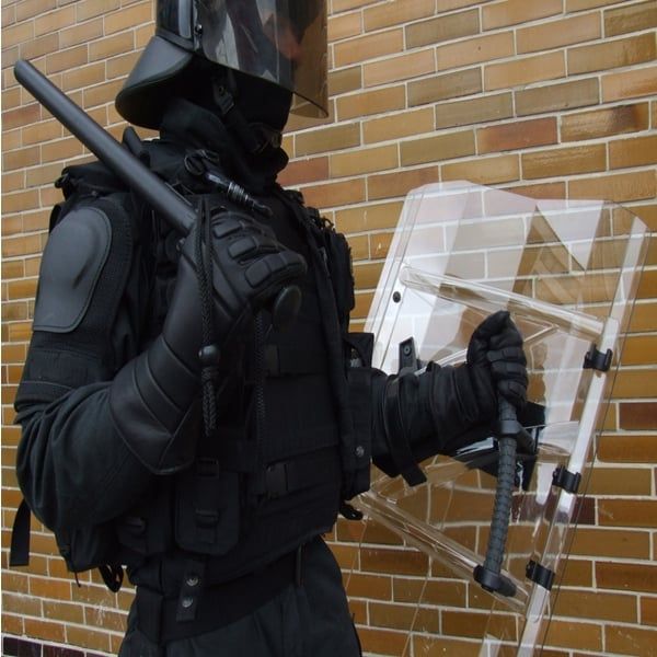 Baston tonfa autoaparare, DEPOX®, 59 cm, negru