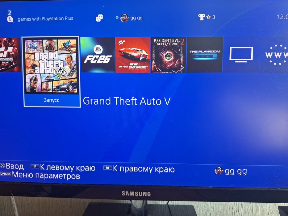 PlayStation 4 fat 500g с играми