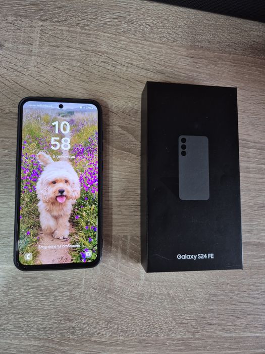 Нов Galaxy S24 FE  128GB. Закупен на 6.12 24год.С документи.