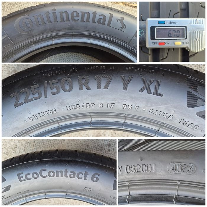 O bucată 225/50 R17 vară - una Continental