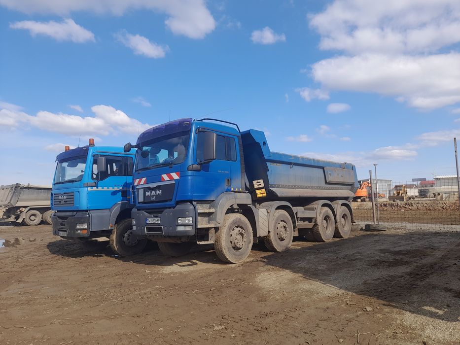Închiriez autobasculante (trakkere) 8x4, 6x4 și autobasculante de 3.5T