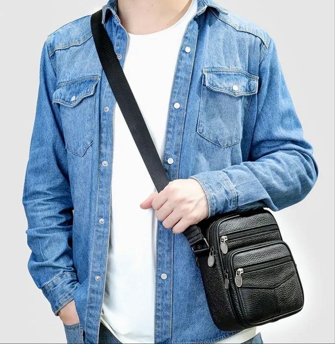 Мъжки ежедневни чантички NIUCUNZH* Класически и удобни от естест. кожа