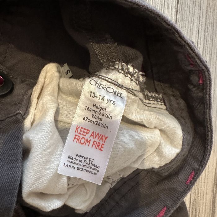 Jeans gri fete cu buzunare 13-14ani noi