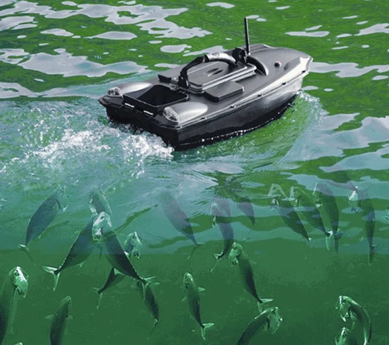 Лодка за захранка KAТАМАРАН V888 GPS 40 ТОЧКИ подарък сак,зар.за автом