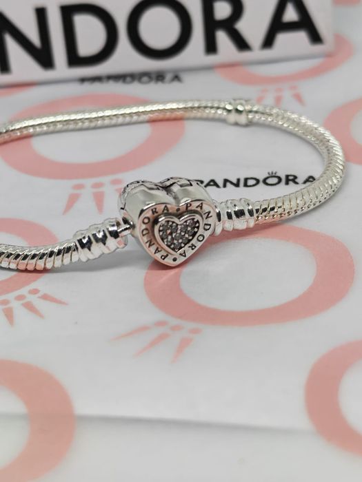Brățara Nouă Pandora Moments Heart Argint S925 Ale