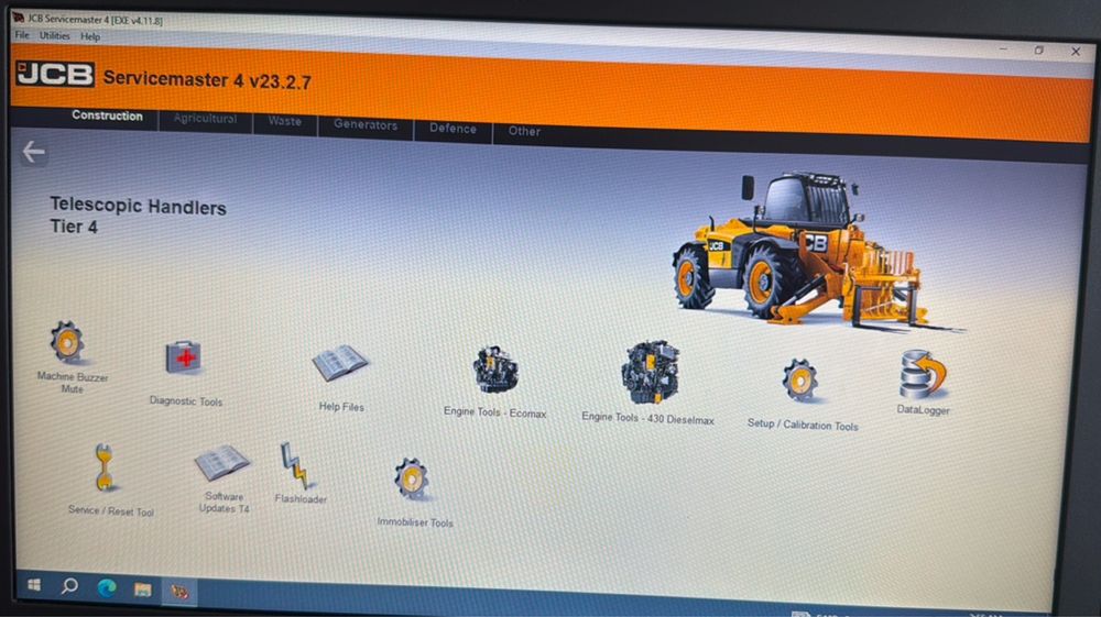 Tester/Diagnoza JCB Original V23.2.7 din 03.2023+Laptop Lenovo L490
