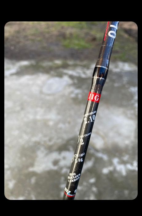 Въдица за спининг и езеро