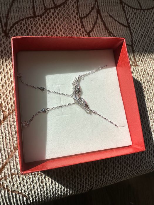 Сребърно колие Ангелски крила