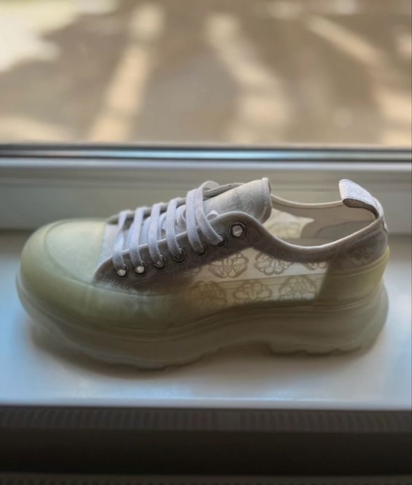 Alexander McQueen Tread Slick White Transparent