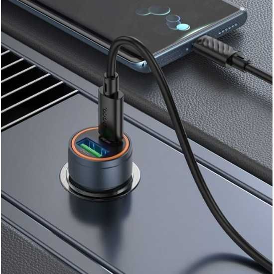 Зарядно за Кола USB Type C PD30W QC30 30W с Кабел Type C към Type C