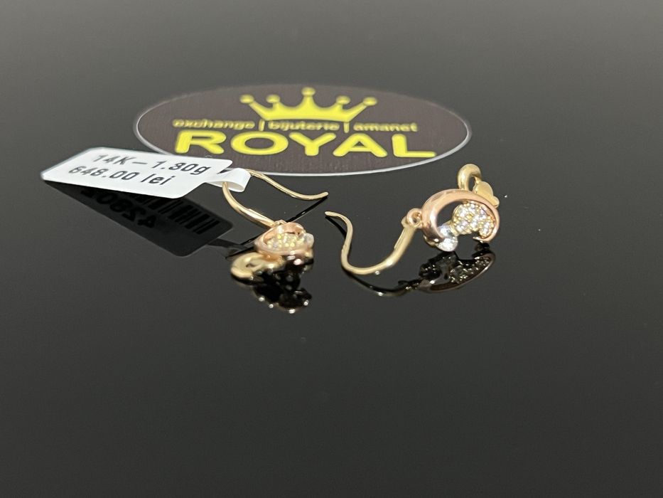 Bijuteria Royal CB : Cercei dama aur 14k 1,30 grame