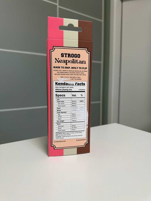 Kendama KROM STROGO Neapolitan alba – nouă, sigilată, originală