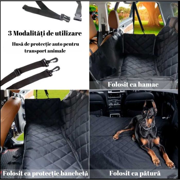 Husa de protectie auto bancheta spate si portbagaj, transport animale