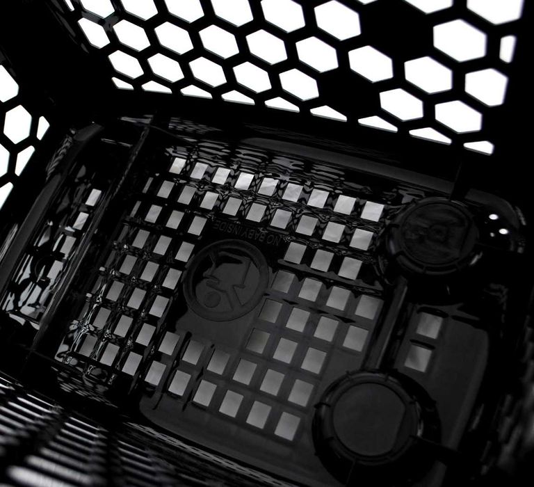 Корзина-тележка пластиковая TECHNO XL, 80 литров. Ценник. Sennik.