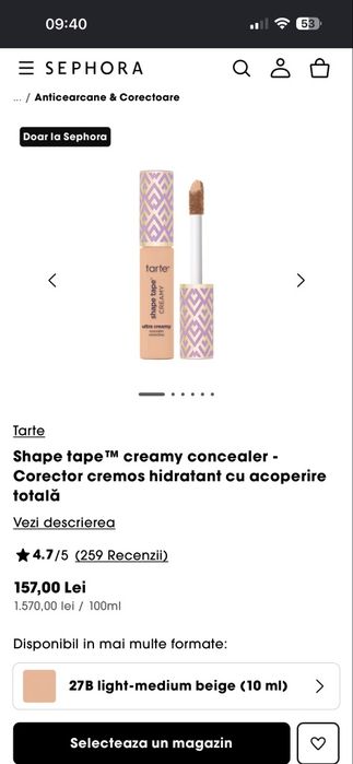 Concealer acoperire totala