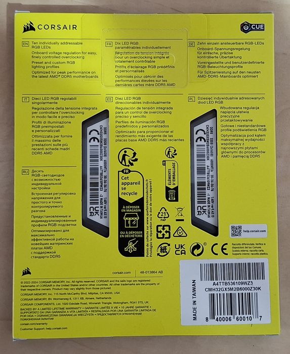 Memorie sigilata Corsair Vengeance 32GB DDR5 6000MHz CL30 Dual Channel