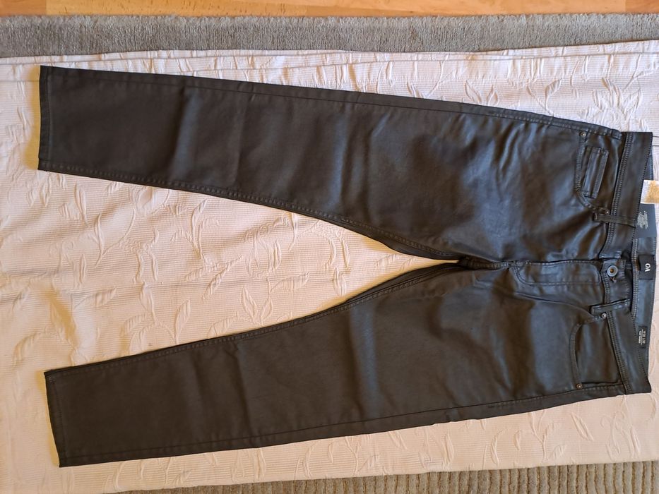 Blugi Ceruiti cu efect piele C&A model Rick Owens, negru și indigo