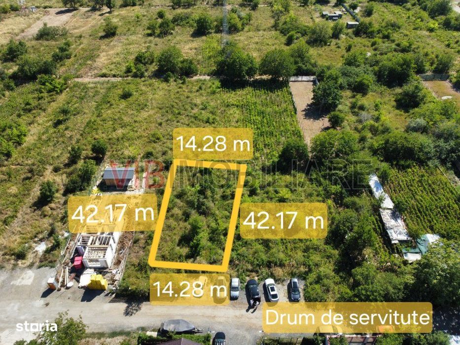 Teren Popesti-Leordeni - Intravilan - 602 mp - deschidere 14 m - Str.