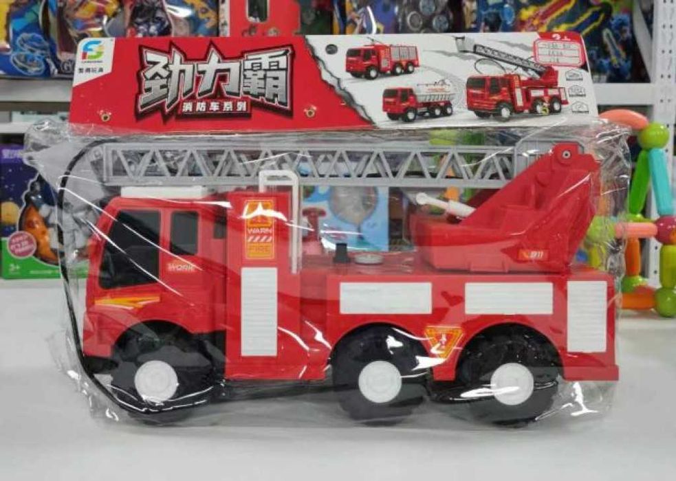 Детска голяма пожарна кола с вишка