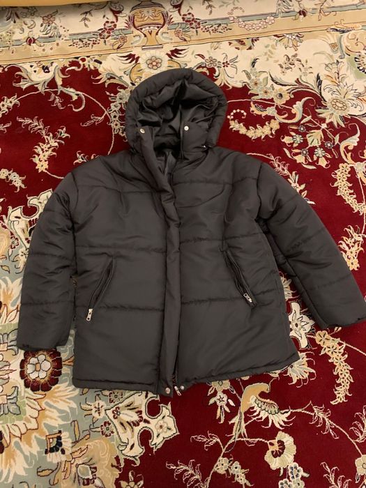 Куртка черная зимняя теплая