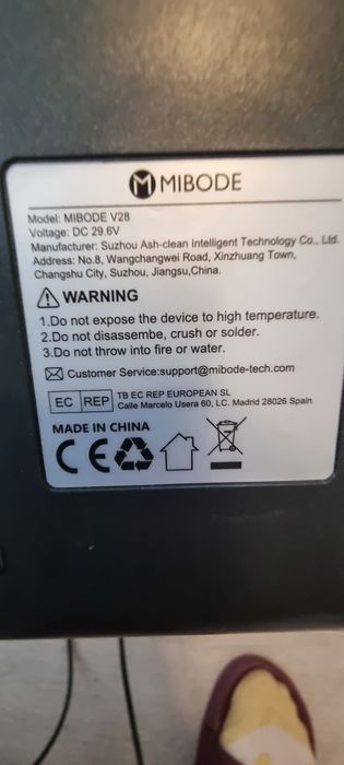 Правостояща прахосмукачка Mibode v28