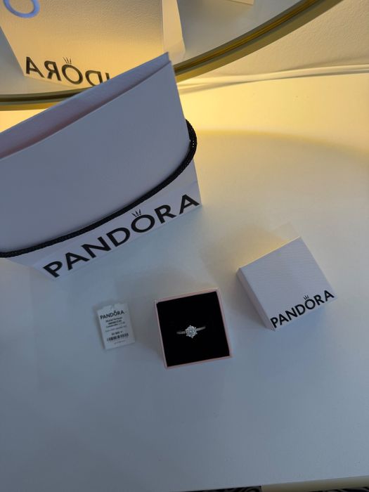 Pandora кольцо серебро