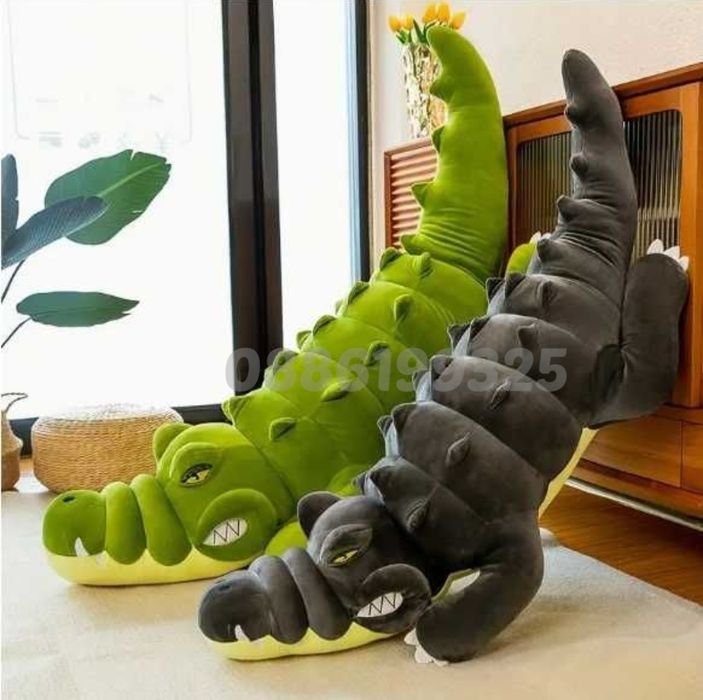 Плюшен крокодил Възглавница в 3 цвята, 80см