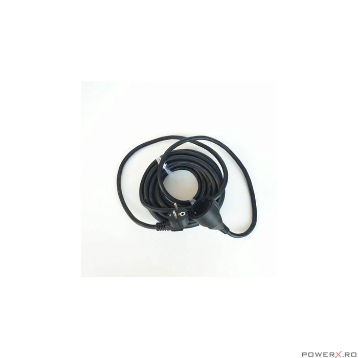 Cablu prelungitor curent 10 metri negru grosime 2.5mm 2800w