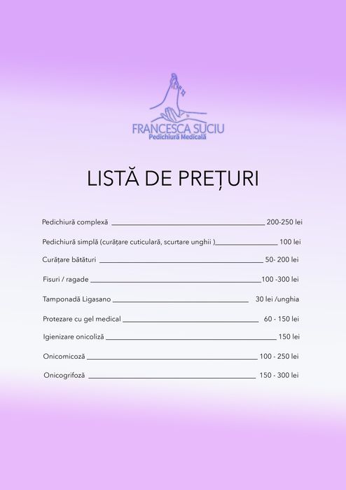 Pedichiura medicala și manichiura(acreditat)