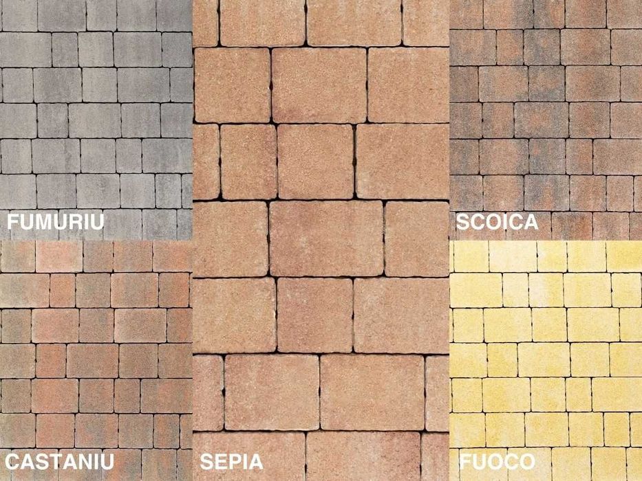 REDUCERE MARE - Pavaj Premium Mix Combi CASTRUM 6 si 4 cm Color