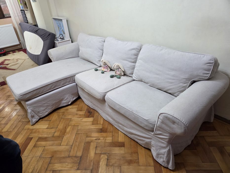 Canapea Ektorp Ikea - 3 locuri cu sezlong