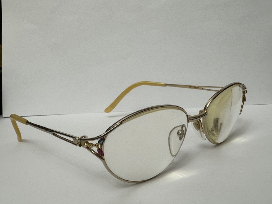 Ochelari vedere (rame) Flair titan placat aur diamnte safire rubine