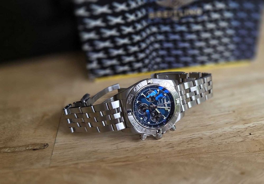 BREITLING Chronomat 44 AB0110 Steel Blue Dial Diver