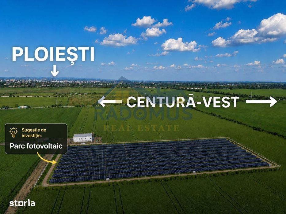 Teren Intravilan 10.000 MP – Ploiești Vest - Curent electric - 14€/mp