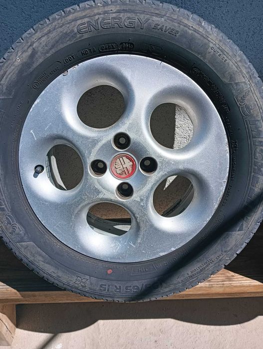 Set Jante aliaj 6J x 15H2 - 49,5 Original Italy, Roți R 15 complete