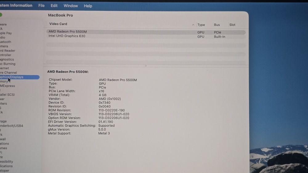 Macbook Pro 16 2019 A2141 i9 2.3ghz 1TB 16GB RAM AMD Radeon Pro 5500M